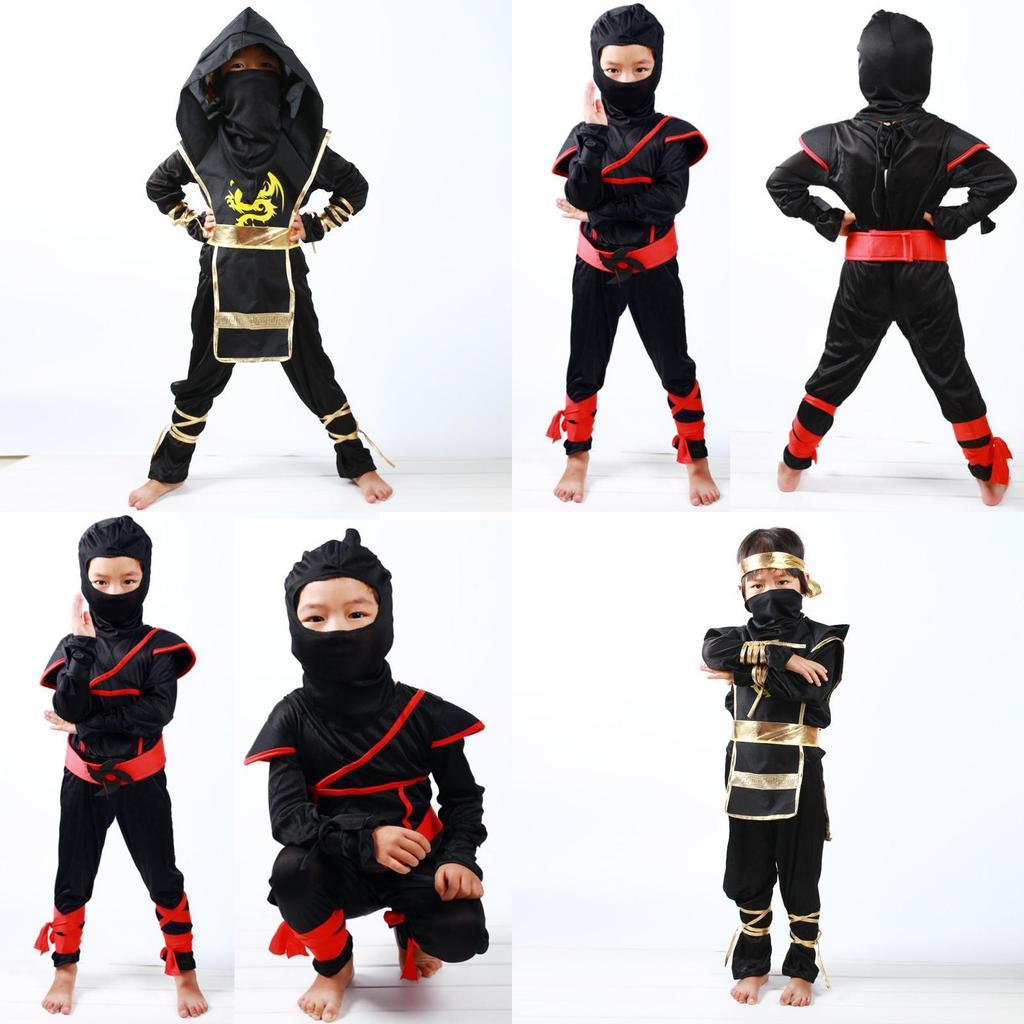 Soft Material Boys Kids Ninja Assassin Samurai Costume For Spring Summer Autumn