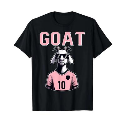 GOAT 10 T-Shirt für Herren Damen Kinder Lustiges Fußball T-Shirt