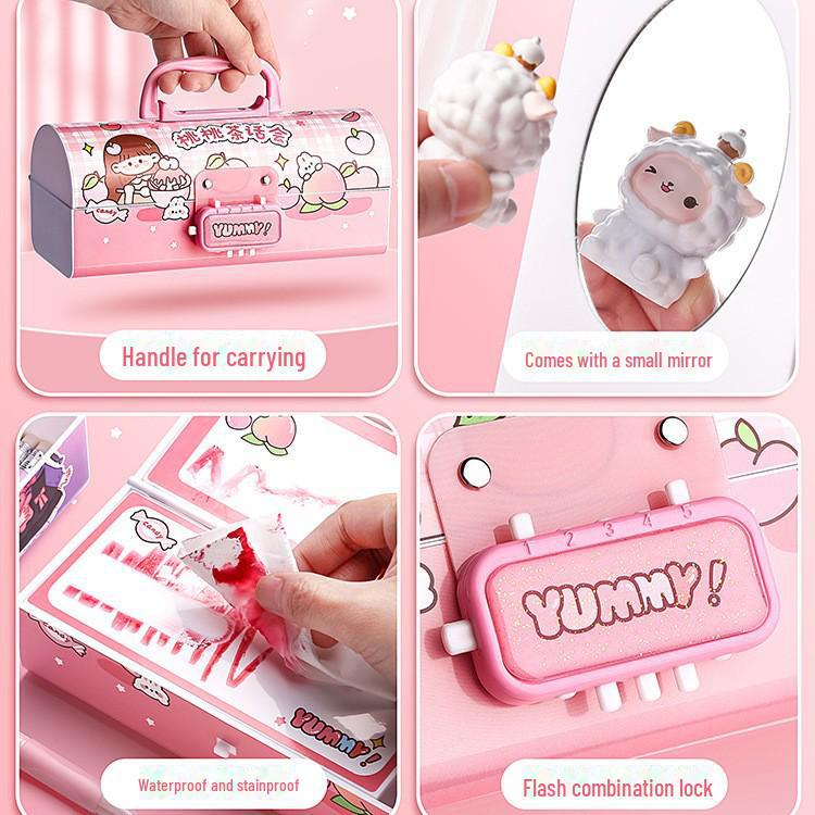 Smart Double-Layer Pencil Case for Girls with Password Lock – Stylish and Portable for Primary School Students