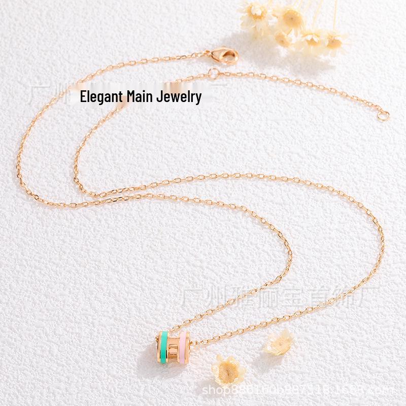 Ожерелье Qixi Limited Edition Colorblock из эмали  H  - Мини-подвеска класса люкс