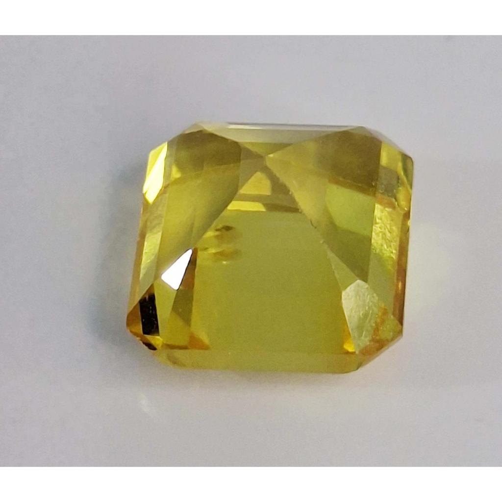 Fabulous Yellow Color Sapphire Natural Asscher Cut 6-8 Ct Certified Gemstone