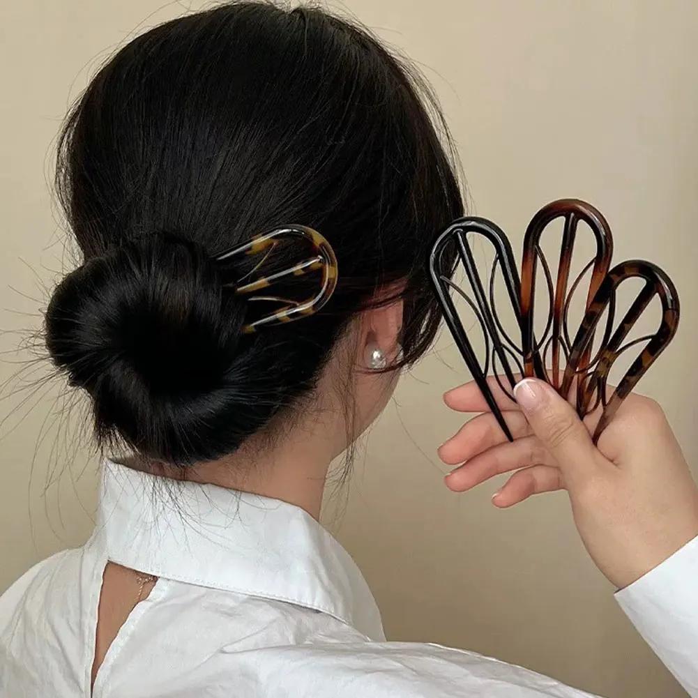 Women Universal Fashion U-shaped Hair Stick Fork Simple Geometric Hair Pin Festival Party Gift Headwear Hair Accessories