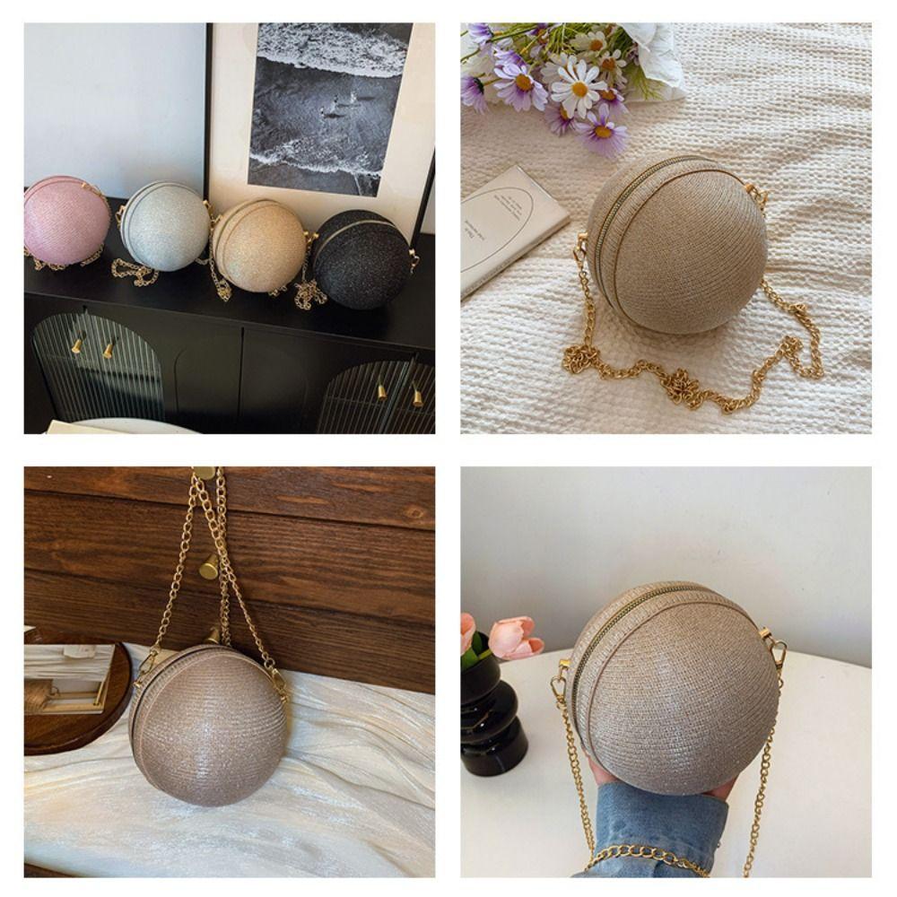 Rhinestone Ball Handbag Glitter Shinny Clutch Purse Portable Evening Banquet Bag  Wedding