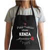 Kitchen Apron - Kenza D'amour - Black - Durable Cotton - Breton Print