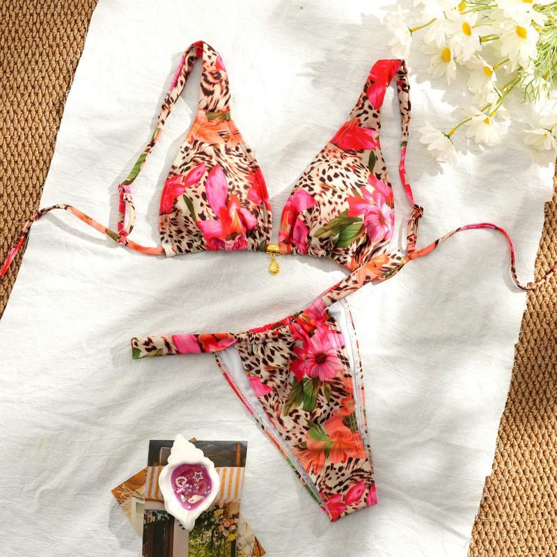Sexy Print Bikini Damen Zweiteiler Badeanzug Spitze