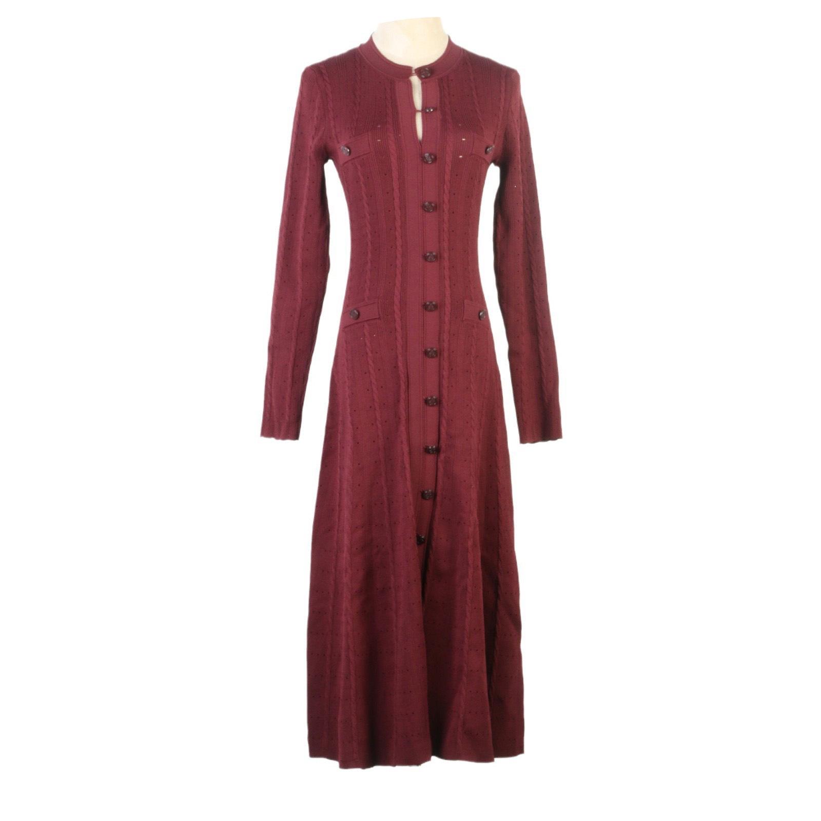 

S Family 2024 Autumn French Niche Ribbed Knit Hollow-out Slim Dress Large