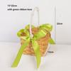 with Pearl Hand-held Weaving Flower Basket Vegetable Fruit Flowers Holder  Living Room Decoration