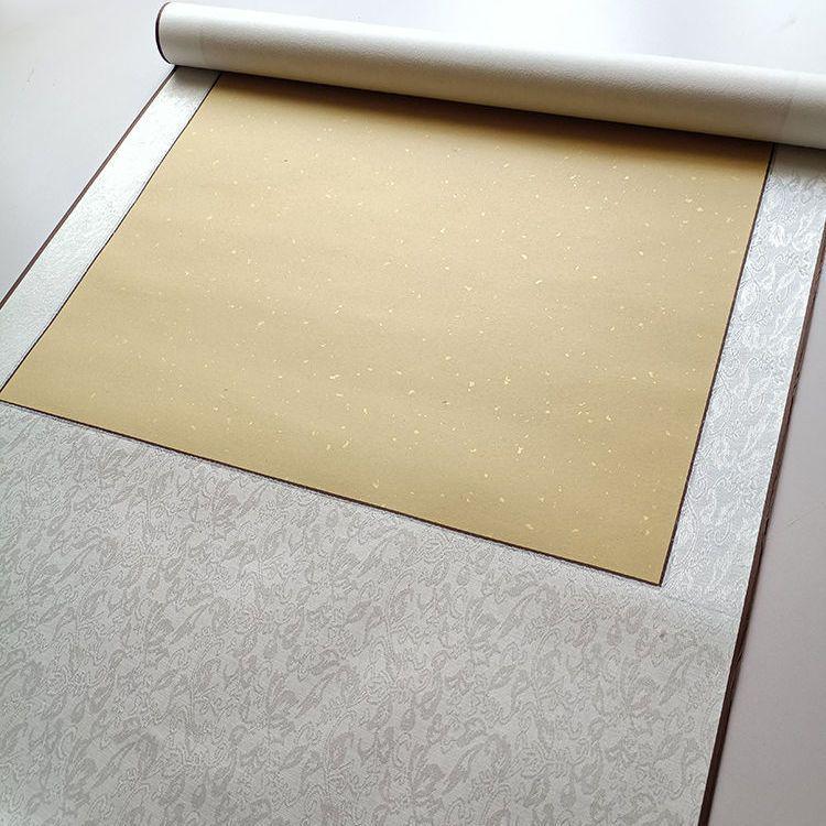 Silk Vertical Hanging Scroll for Calligraphy Painting, Semi-Raw Xuan Paper, Four-Six Foot, Half-Folded.