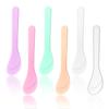 6 PCS Plastic Cosmetic Spatula, Candy Color Makeup Scoops Spatulas Stick Applicator Reusable Cosmetic Mask Mixing Spoon Beauty Spa Makeup Tools for