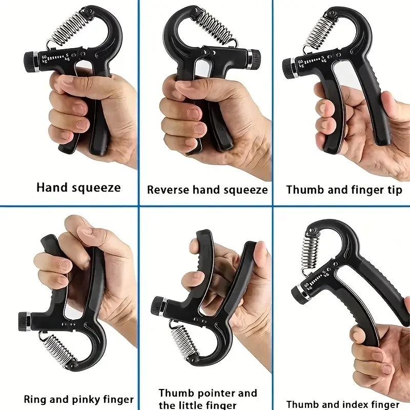 1Pcs 60KG Hand Grip Strengthener Gym Equipment Gripper Forearm Exerciser Grips Exercise Hands and Fingers Trainer Muscle Fitness