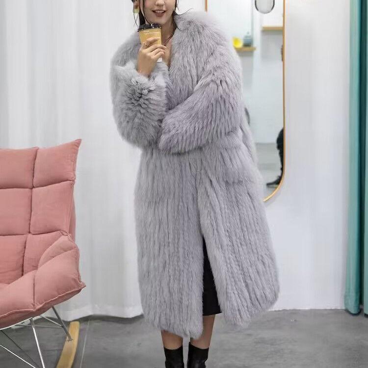 Fox Fur Coat Women's Long New Winter Faux Fur Coat Fashion Young Thickened Coat