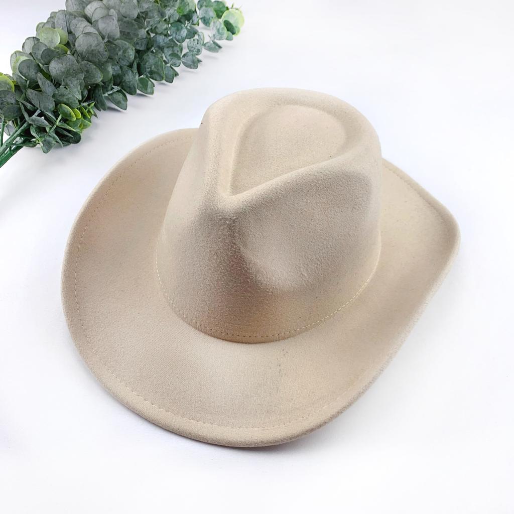 Autumn and Winter Hats Men's and Women's Warm Woolen Jazz Big-brimmed Top Hat Retro Light Board Felt Hat