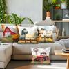 Farm Animal Barn Cushion Pillowcase Printed Polyester 45X45Cm Throw Pillowcover Decorative Sofa Cushion Pillowslip Home Decor