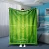 Green Soccer Field Stadium Print Throw Blanket Living Room Sofa Rest Nook Blanket Garden Leisure Birthday Anniversary Gifts