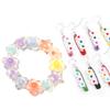 100pcs/lot Transparent Colored Acrylic Beads Loose Spacer Flower Jewelry Beads For Making Bracelet Necklace Girls DIY Supplies