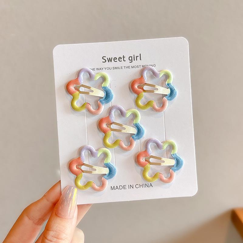 Y2K Dopamine Color Pentagram Small Hair Clip for Women & Kids - Cute Bangs & Side Hair Accessory