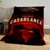 1pc Casablanca Outdoor Flannel Blanket Soft Plush Decor for Picnics, camping,Bedroom, Playroom, or Lunch Break, Perfect Gift