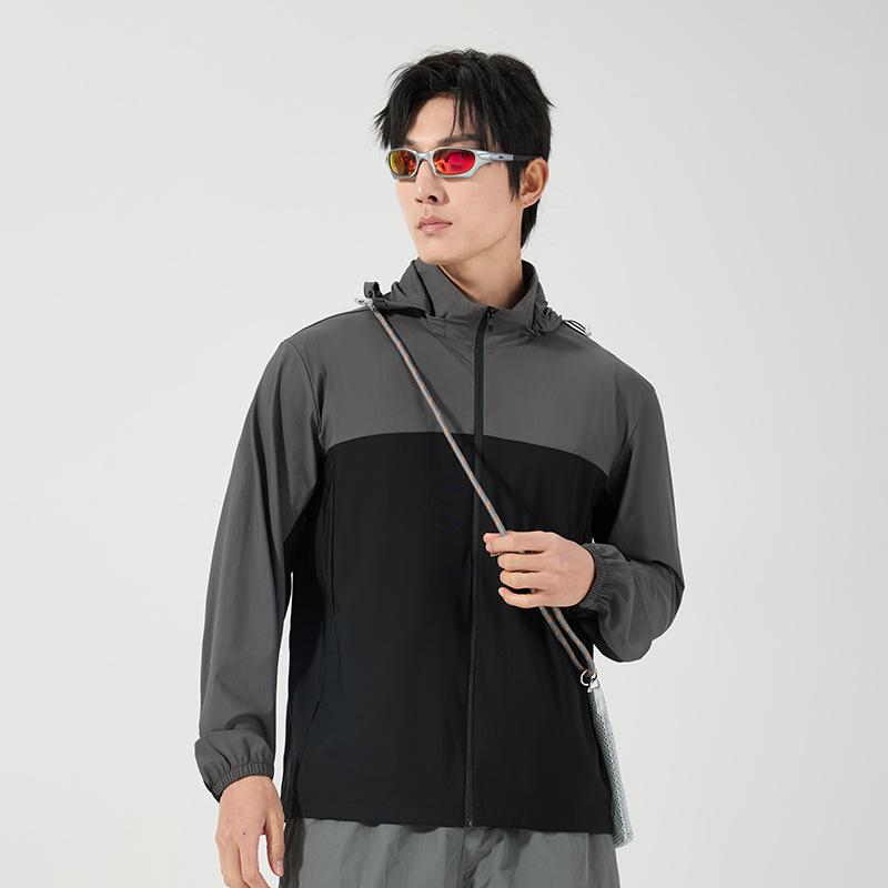Outdoor sunscreen clothing for men and women 1011 new original yarn ice silk sunscreen clothing removable hat summer thin breathable jacket