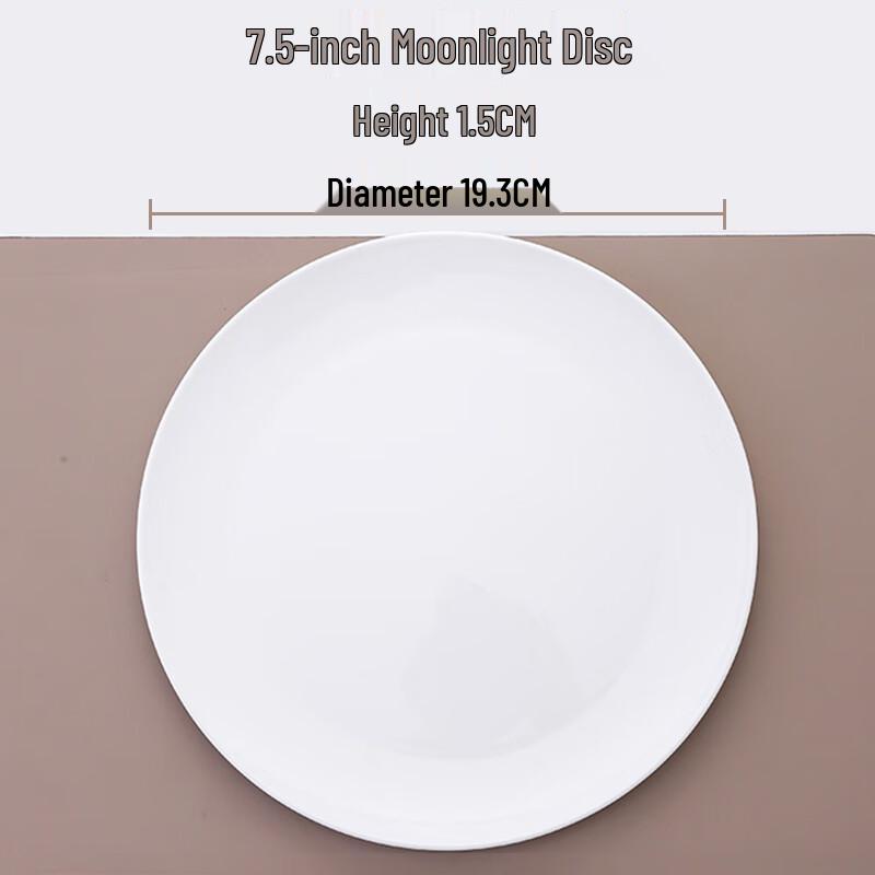Pure White Round Ceramic Steak Plate