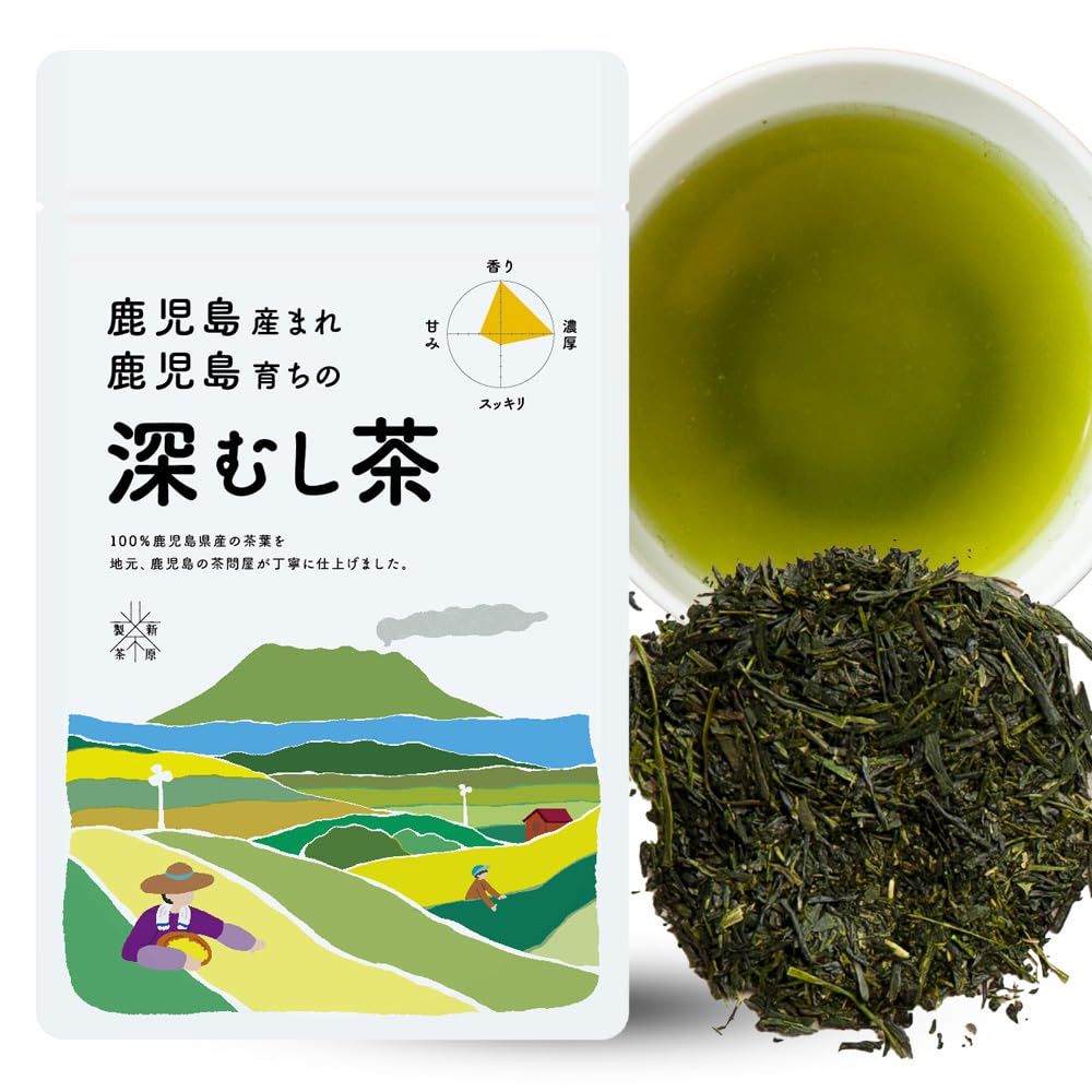 Chiran Kagoshima Japanese delivered by Tea Time x 1 Deep-steamed tea, tea, tea, tea, Kagoshima, (80g (80g bag))