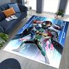 1 Stück Power Rangers Dino Charge Anime Cartoon Design Bürostuhlmatte Rutschfeste Teppich für Heimdekoration, Geeignet für Büro, Wohnzimmer, Schlafzimmer, Spielzimmer