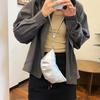 Stylish Black White Silver Pu Soft Dumpling Bag For Casual Everyday Use With Phone Pocket