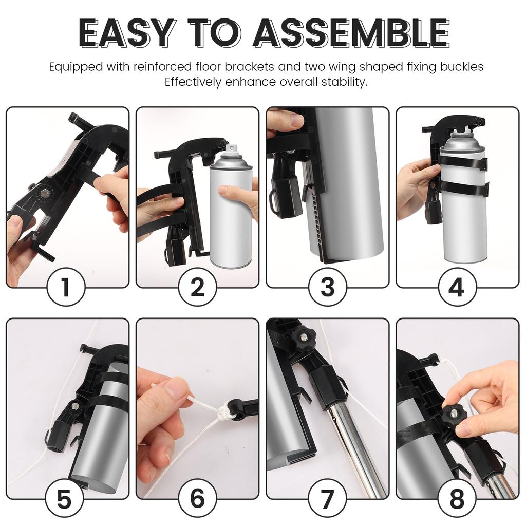 1Set Spray Can Extender Adjustable Sprayer Bracket Adaptor Spray with 12 Feet Extension Pole Aerosol Can Extension for Household