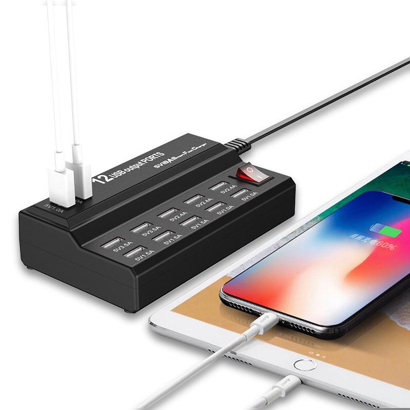 Multi-port USB Charger 5V 2A Fast Charge for Huawei, Apple, Xiaomi Phones