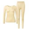 Set de lenjerie termică pentru femei, cu mânecă lungă, cu fundul de sus, fără sudură, pantaloni lungi, foarte elastic, de toamnă și iarnă, set termic pentru femei