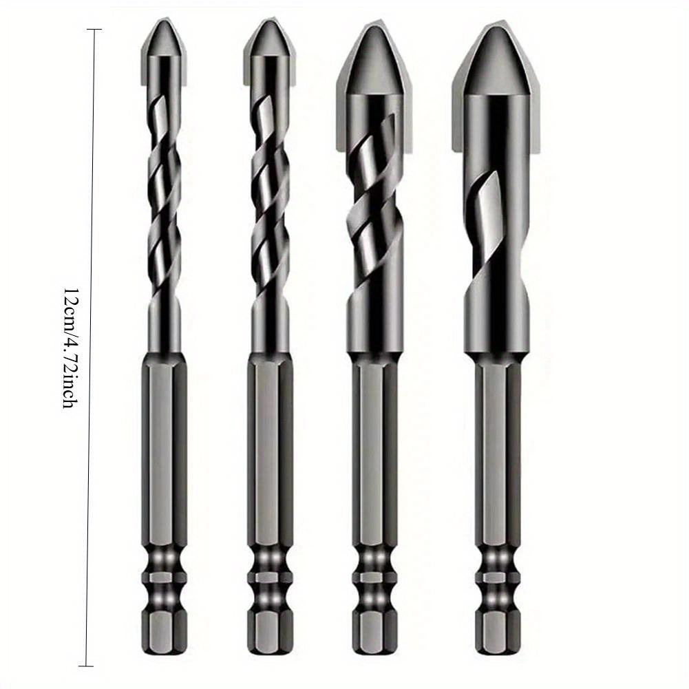 3 Pcs Eccentric Twist Drill Bit High-Strength Drill Bits Sets 6mm/8mm/10mm/12mm Metal Twist Drill Bits for Glass/Tile/Wood