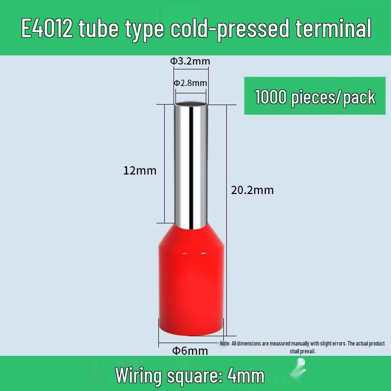 Cold-Pressed Wire Terminal Set with Tube & Pin-Type Copper Connector Crimping Pliers