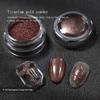 High-Gloss Titanium Gold Mirror Nail Art Powder - Ocean Star Glitter