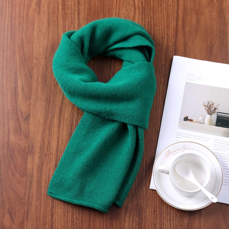 2025 Winter New Fashion Solid Color Cahsmere Scarf Women Outdoor Keep Warm Soft Men Solid Color Wool Knitted Long Scarves 160*26