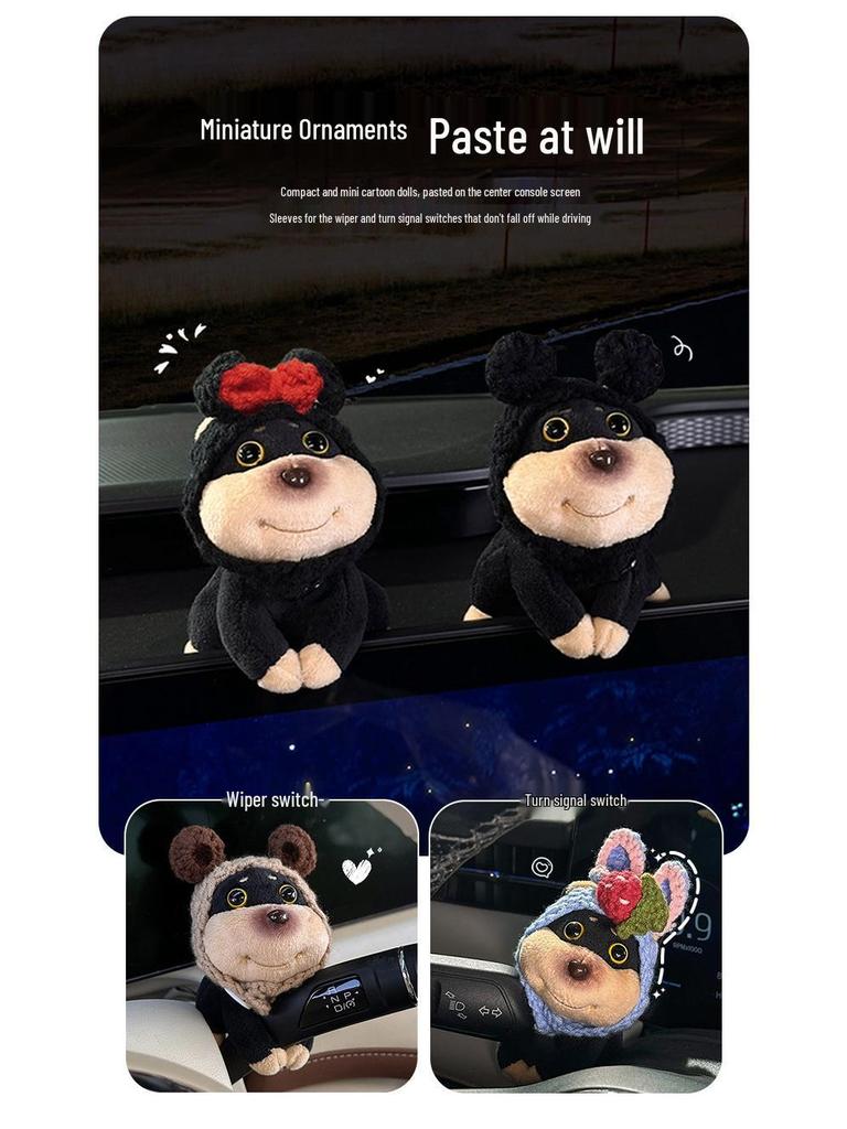 Creative Bee Dog Car Ornament: Cute Figurine for Center Console Decoration