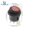 1PCS On Off Waterproof Vehicle Boat Switch Round Switch SPST 3Pin Rocker Switch 6A 10A 250V 125V AC LED
