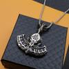 Viking Torto Ax Celtic Wolf Titanium Steel Pendant Necklace Men's European and American Necklace