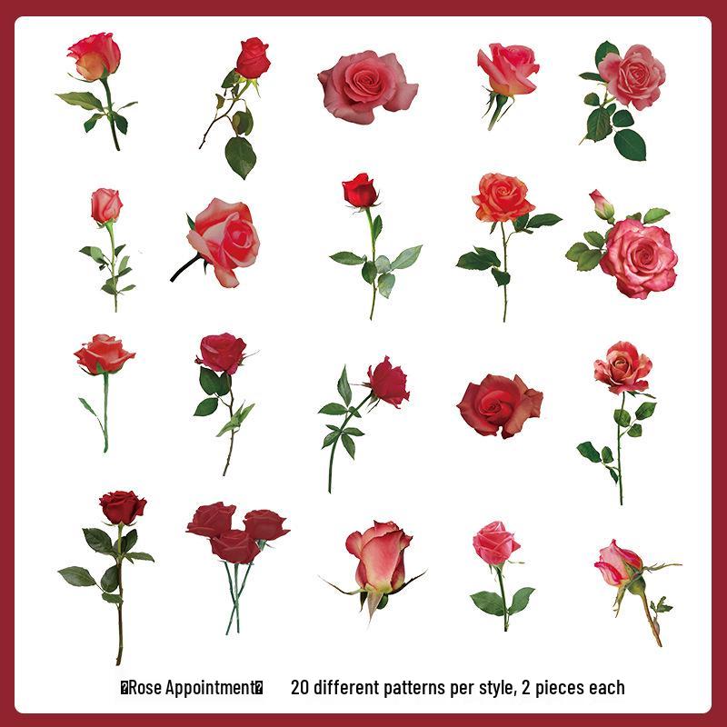 PVC Flower & Plant Stickers for DIY Crafts, Journals, Collages & Kids' Gifts