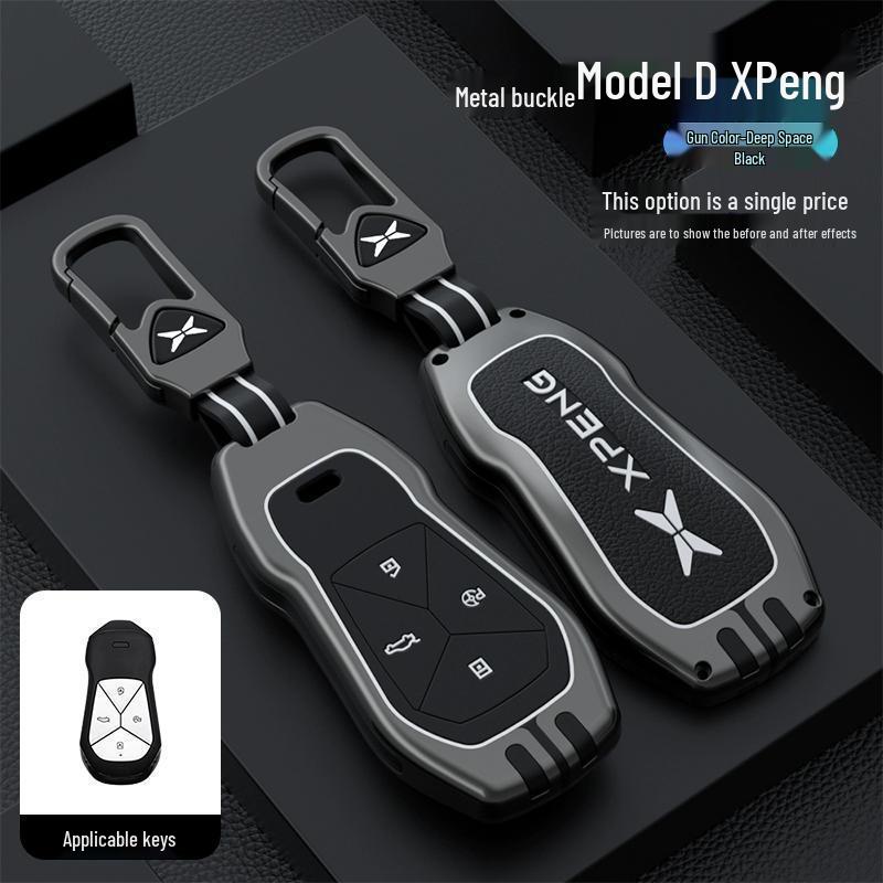 Hochwertige Schlüsselhülle & Kette für Xiaopeng Modelle: P7, P7i, P5, G3, G3i, G6, G9 - Herren- & Damen-Edition