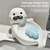Drainable Self Draining Soap Holder Cute Bathroom Decor Organizer Sea Lion Soap Dish  Household
