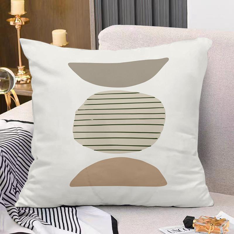 Green Small Fresh Print Decorative Pillowcase Bedroom Living Room Square Cushion Pillowcase