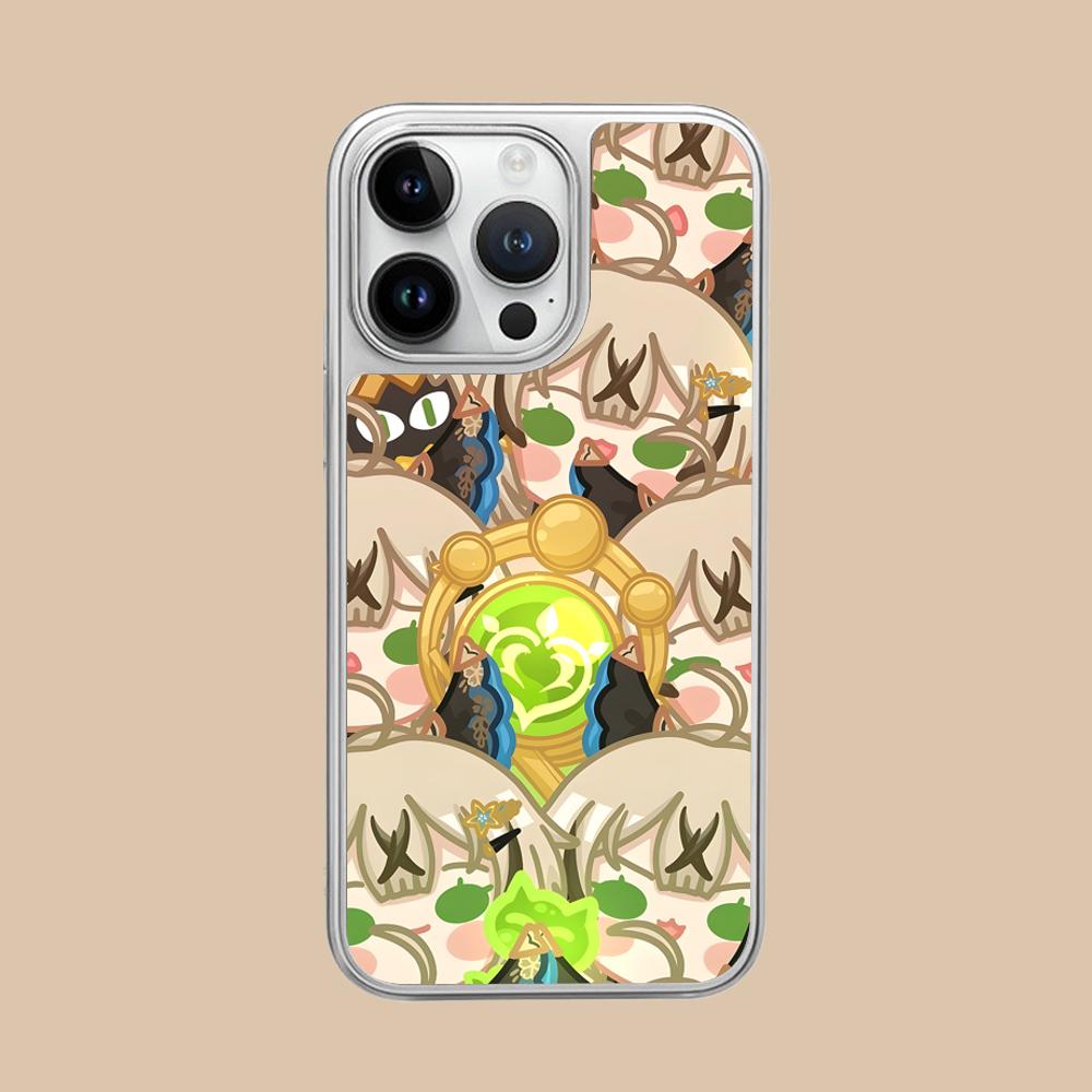 

Game GI Kirara Mobile Phone Case for iPhone 17 16 15 14 13 12 11 Air Pro Max Plus Silver Plating Colorful Cover Cover Pretty iPhone 11
