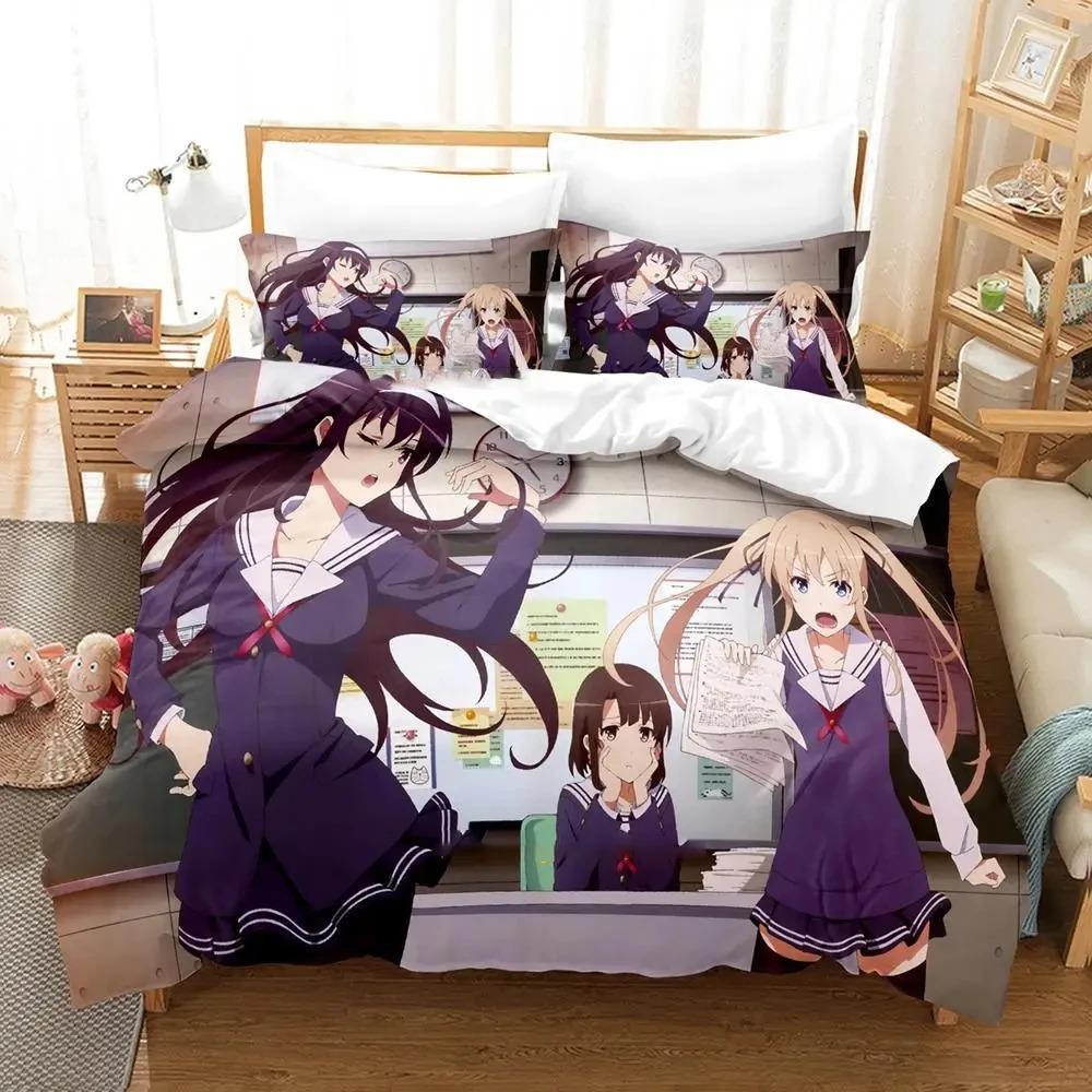 Anime Saekano How To Raise a Boring Girlfriend Bedding Set Boys Girls Twin Queen Size Duvet Cover Pillowcase Bed Kids Adult