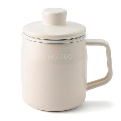 Fuji Enamel Oil Pot/Strainer, Filt Mini, White, for Home Use, 0.35L