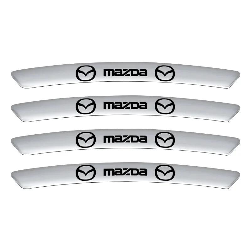 2025 Hot 4Pcs Car Wheel Badge Sticker Emblem Decoration Wheels For Mazda 2 3 5 M5 Ms CX-4 CX-5 CX6 M3 M6 MX3 MX5 RX7 X3 MX5 Acce