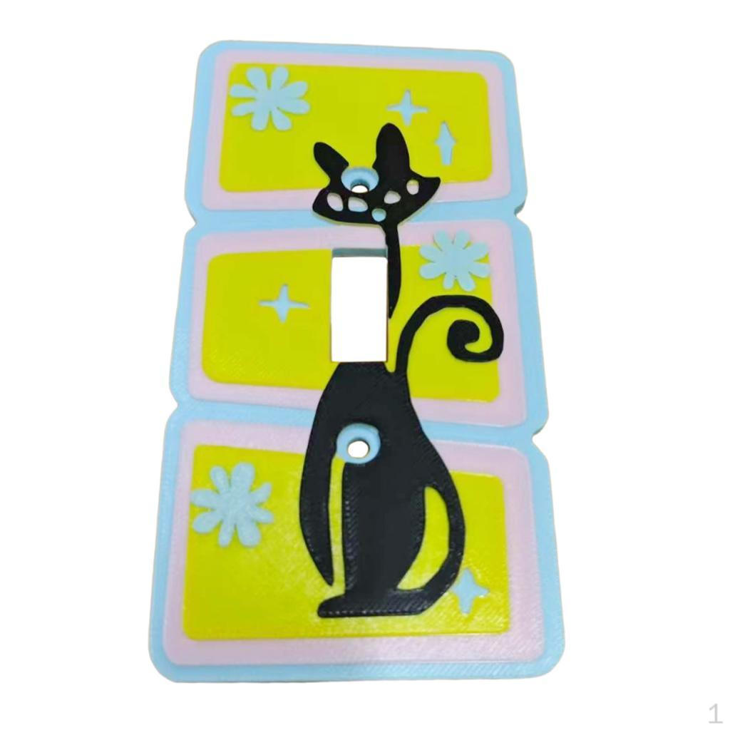 

Настенная накладка с тумблером с дизайном кошки, сменная крышка для гостиной жёлтый