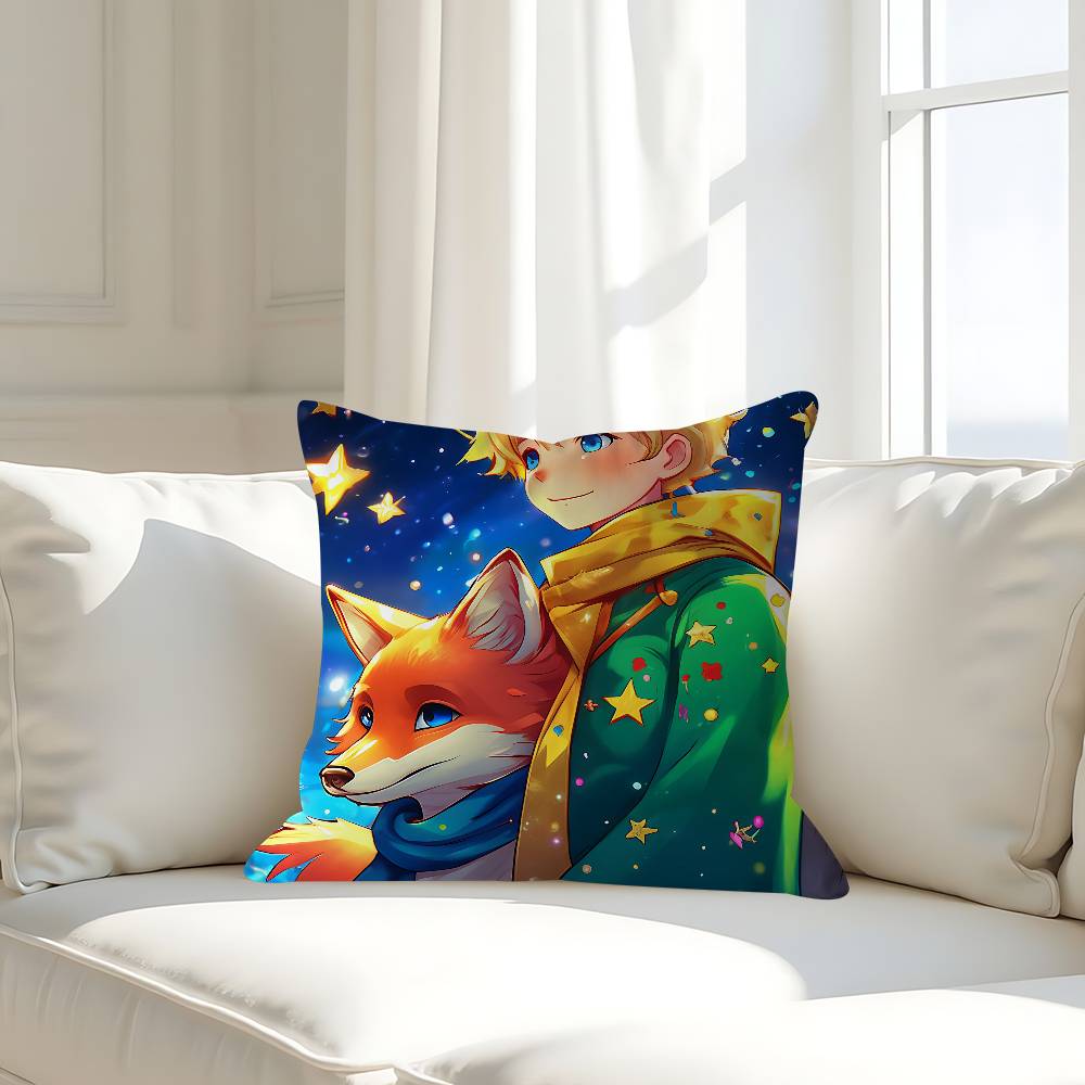 Anime Little Prince Pillow Case Removable Washable Cushion Cover – All-Season Soft Linen