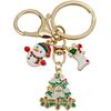 Exquisite Christmas Keychain: Santa, Reindeer, Gift Box, and Bell Ornaments Pendant