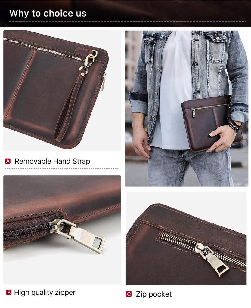 Genuine Leather Protective Case for MacBook Air 13.3 - Apple Laptop Handbag