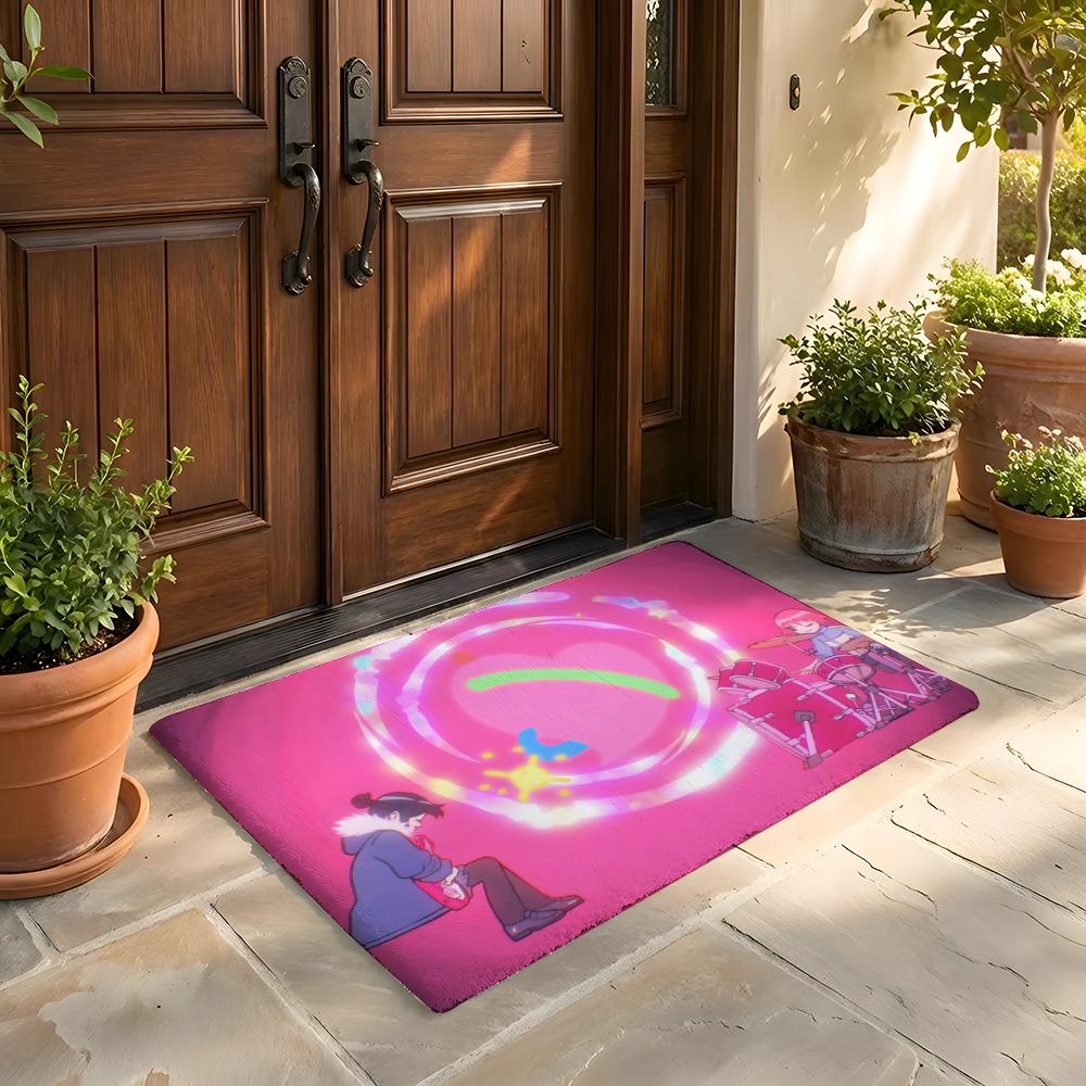 Floor Mat Soft Flannel Rug Non-Slip Absorbent Mat for Bathroom Bedroom Home Decor S-Scott Pilgrim VS the World