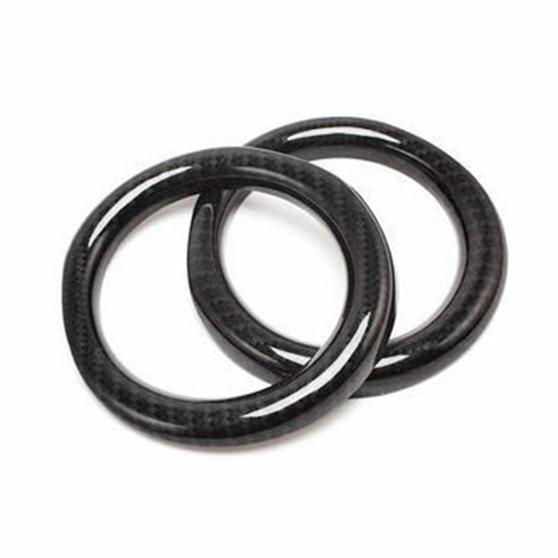 A51K-2Stk Auto Front Nebelscheinwerfer Lichtabdeckung Dekoration Ring Zierleiste für C- 2016- LHD Zubehör, Karbonfaser